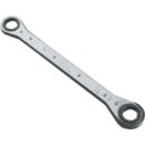 Metric Double End Ring Ratchet Spanners, Chrome Vanadium Steel, Reversible, 6 Points