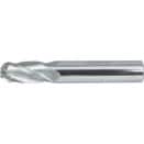 Carbide Micrograin 4 Flute Plain Shank Long Series Ball Nosed End Mill - Metric