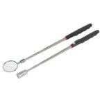 Telescopic Magnetic Pick-Up Tool & Inspection Mirror Set 2 Piece