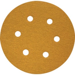 150mm Adhesive (Sticky Backed) Aluminium Oxide Discs, 6 Hole (600A)