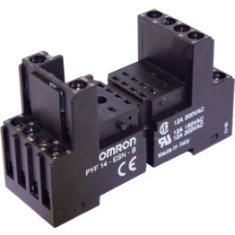 Socket with Common, Nc, No and Coil Terminals, Black