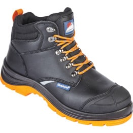 5400 Black Leather Reflecto Steel Toe Cap Safety Boots