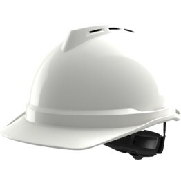 V-GARD 500 Vented/Non-Vented Safety Helmet with FAS-TRAC III Suspension and Sewn PVC Sweatband