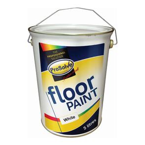Floor Paint, White/Yellow, 5L