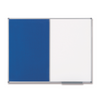 Classic Combination Board DryWipe and Felt with Aluminium Frame 1200X900 mm (White/Blue)