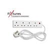 Extension Lead 2m 4 Socket White