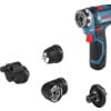 GSR 12V-35 FC 12V Cordless Brushless FlexiClick Drill Driver with Full Attachment Kit - Body Only Version - No Batteries or Charger Supplied
