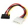 6in 4 Pin to Left Angle SATA Power Cable