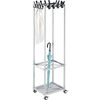 Coat Rack, Multi-Column, Square, 16 Hooks