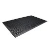 Rampmat Perforated Rubber Matting, LxWxH 1500 X 900 X 12mm, Black Rubber