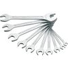 Double Open Ended Spanner Set, 10 Pieces, Chrome Plated