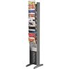 Brochure Display Stand, Stationary, 10 Lockers, HxWxD 1620 X 300 X 385mm, Aluminium Silver