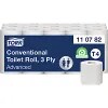 Small Rolls of Toilet Paper - Household Roll - 3-ply, White, Pack of 30 Rolls (250 Sheets/Roll)