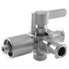 3-way Stopcockfemale Luer Lock to Male Luer Lock Left Side Female Luer Lock Stainless Steel