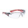Safety Glasses Rush+ Clear PC Lens - Grey/Coral