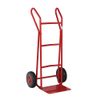 Flat Toe Plate Sack Trucks - With Curved Crossbars, on Puncture Proof Wheels