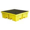BP4FW Drum Spill Pallet with Removable Grids & 4-way Fork Lift Access - Suitable for 4 X 205 Litre Drums