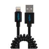 Lightning To Usb-A Coiled Curly Cable 0.5m Black 176PAM