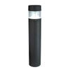 Zone Outdoor Bollard IP65 12.3W Textured Black Paint & Clear PC