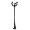 Norfolk 3 Light Outdoor Lamp Post Black IP43, E27