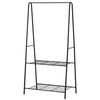 A Shaped Clothes Rack Garment Hanger Stand Hanging Rail 2-tier Shelving Metal