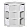 Kids Storage Cabinet Corner Toy Organizer with Anti-Tipping Hardware Drawer