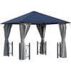 3 X 3 (M) Hardtop Gazebo Canopy with Polycarbonate Roof, Netting and Curtains