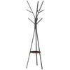 180cm Coat Rack Metal Hat Shelf Holder Free Standing Display Clothes Brown