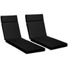 Set of 2 Sun Lounger Cushions Replacement Cushions for Rattan Furniture84B-514V70BK