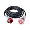 415V Rubber Extension Lead 10mx4mm with 32A 5Core Plug and Coupler