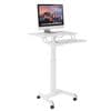 Two Tier Mobile Workstation Desk with Pneumatic Height Adjustment