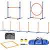 8 Piece Dog Agility Equipment Set Outdoor Agility Kit for Pet Orange