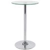 Bert Table Tall Clear Round Glass Bistro Bar Table