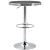 Height Adjustable Pub Table Bar Poseur Table Tabletop with Footrest