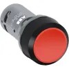 Pushbutton Momentary Flush 1NO Black Bezel Red CP1-10R-10