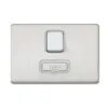 Connect Unit DP Switched FSD 13A Lacquered Brushed Stainless Steel WH