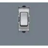 Grid Switch 2 Way SP Push 10A Lacquered Brushed Stainless Steel Black