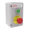 Control Station Emerg Stop/start Twist to Reset Grey Die Cast