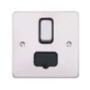 Connect Unit DP Switched FSD 13A Lacquered Brushed Steel Black Insert