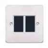 Frontplate 2 Module Mounting Frame 86 x 86mm Satin Gold