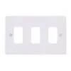 Frontplate 3 Module Mounting Frame 86 x 146mm Satin Gold