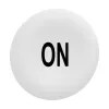 Cap Pln for Flush Mounted Pushbutton White/black Round Mrkd on
