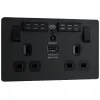 Evolve Matt Black Wi-Fi E x tender 2G 13A SOCKET+1 x USB2.1A