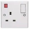 Socket 1 Gang DP Switched Neon 13A White - V x 1400/D