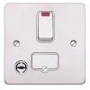 Connect Unit DP Switched FSD Neon and fo 13A Brushed Stainless Steel White - K14971BSSW