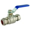 22 mm OD Brass Ball Valve Blue Handle WRAS - EPS-102155 Ball Valves