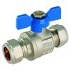 22 mm OD Brass Ball Valve Blue Handle WRAS - EPS-102475 Ball Valves