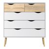 Solo Chest of 5 Drawers (2+3) In White Oak