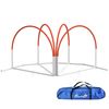Dog Agility Equipment Set with 4 Piece Weave Pole Orange - D07-042V00OG