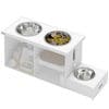 Raised Dog Bowls with Slow Feeder Mat & Semi-Auto Dispenser Function - D08-067V00WT